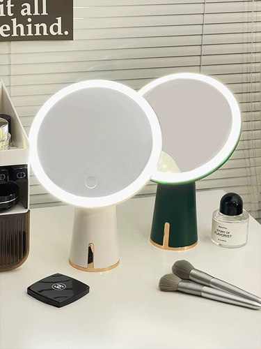 Настольное светодиодное зеркало с подсветкой, портативный туалетный столик, умный заполняющий свет, изысканный стиль