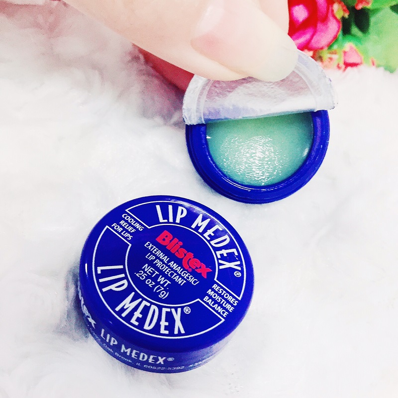 美国Blistex碧唇修复润唇膏小蓝罐保湿补水防干裂无色修复7g 正品