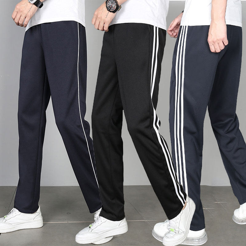 Elementary school uniform pants male and female high school students three bars dark blue sports pants two bars school pants one bar