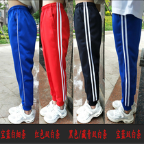 Junior high school and high school pants for men and women with two bars