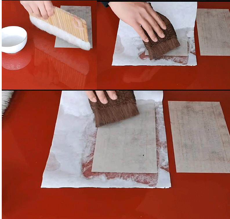 Mounting brush纸质文物保护修复装裱裱画工具羊毛排刷棕刷鬃刷