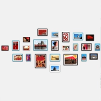 23 рама черно -белого синего (китайский ветер)