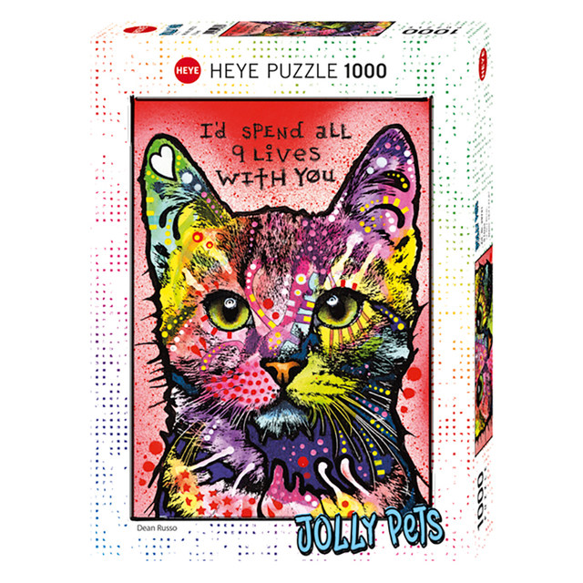 Spot HEYE Nine Lives Cat Meow Meow Accompanied by 1000 Pieces German Imported Adult Jigsaw Puzzle Renoir Toys