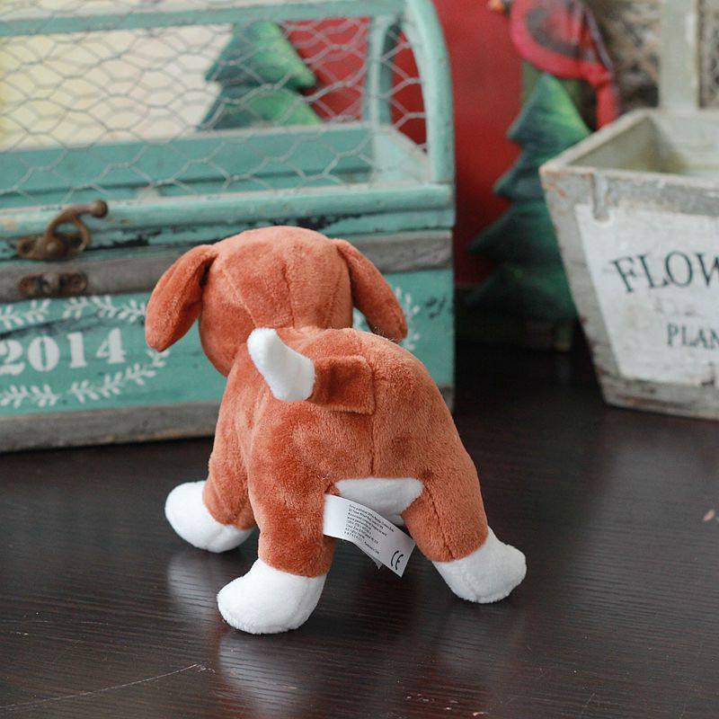 Soft Stuffed Animal Cute Plush Toy brown dog tongue puppy Labrador