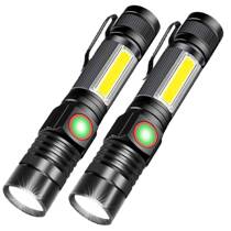 Cross-border New USB Outdoor Zoom Band Magnet Multifunction Aluminum Alloy Glare flashlight T6 COB