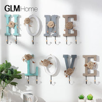 Creative key hook coat hook entrance door rack wall hanging clothes shop room wall decoration