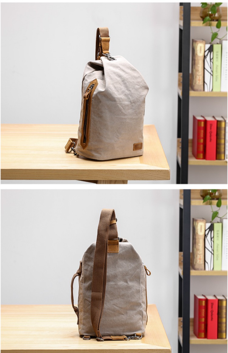 Nine City chất lượng tốt túi ngực nam vải canvas túi chéo chéo Nhật Bản công suất lớn - Túi của con người vascara túi xách