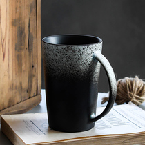 BLY ceramic cup Large capacity water cup Handmade creative Japanese gradient mug Water cup Coffee breakfast cup