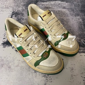 WA477 国内现货 Gucci 古奇小脏鞋棕色复古红绿条纹做旧运动板鞋