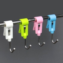 Free hole clip hook creative stainless steel bathroom kitchen shelf small hook windproof multi-function hook