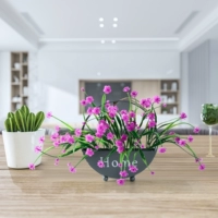 Большая корзина Purple Blossom Светодиодные светильники фальшивый цветочный баскетбол