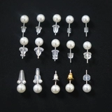 Силиконовый шнурок-держатель, пластиковые гипоаллергенные прозрачные серьги