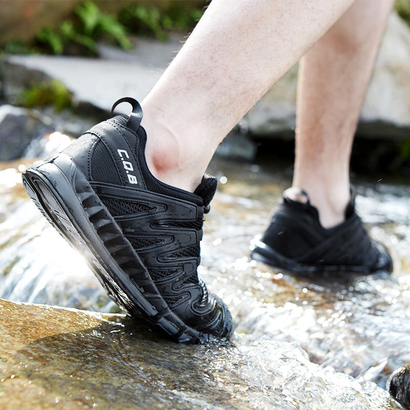 CQB outdoor summer new products traceability shoes men's tactical quick-drying water-absorbing shoes fishing breathable shock-absorbing net shoes non-slip