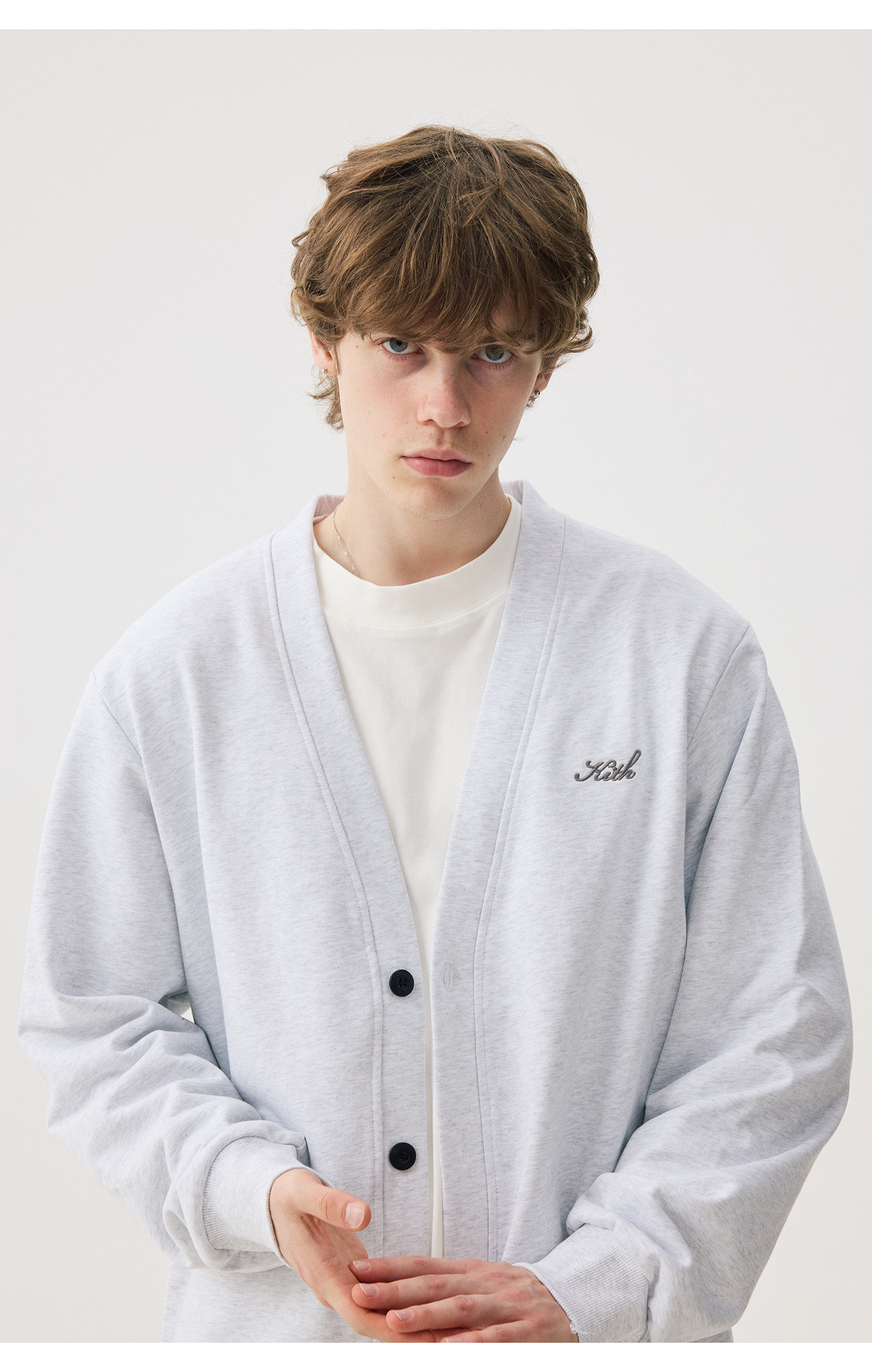 Kith Button V-Neck Knit Cardigan Embroidered Unisex | eBay