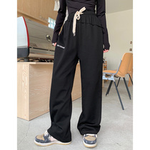 Why foam 2021 new womens casual pants autumn thin loose Joker straight pants pants pants pants ins tide