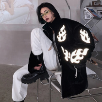 How Foam and America High Street Imitation Rabbit Suede Jacket Woman 2022 New design Sensation Little Crowdboarder Reflective Blouse