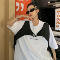 How Foam and America High Street Design Feel T-shirt Kan Shoulder Leave Two Women 2022 Spring Small Crowdfold Wearing Blouses