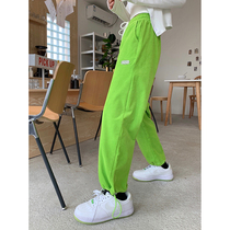 Why Mo Gangfeng retro corduroy casual pants womens autumn new high waist loose slim straight pants tide