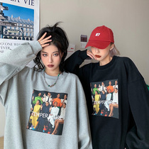 Why foam chic port style 2021 New sweater female spring and autumn thin loose bf lazy wind top ins tide