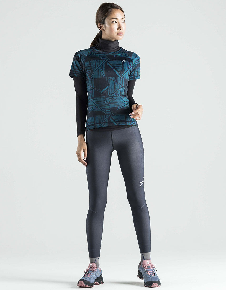 日本正品cw X女士吸汗速乾透氣運動跑步健身短袖t恤dly695 Cwx