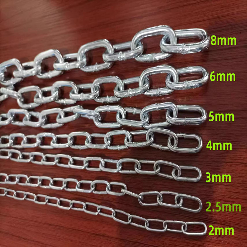 Galvanized Chain Tethered Bull Chain Sub Landscape Guard Rail Chain Theft Iron Lock Chain Tether Iron Rope Riverway Protection Cable Chain Swing-Taobao