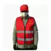 Civilized traffic Volunteer counsellor Clothing vest Driving school cadets guard hat Red flag safety reflective vest