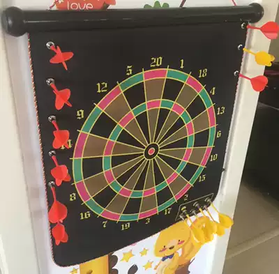 Flying target set Magnetic darts Children's two-sided large dart target safety magnet Magnet flying target