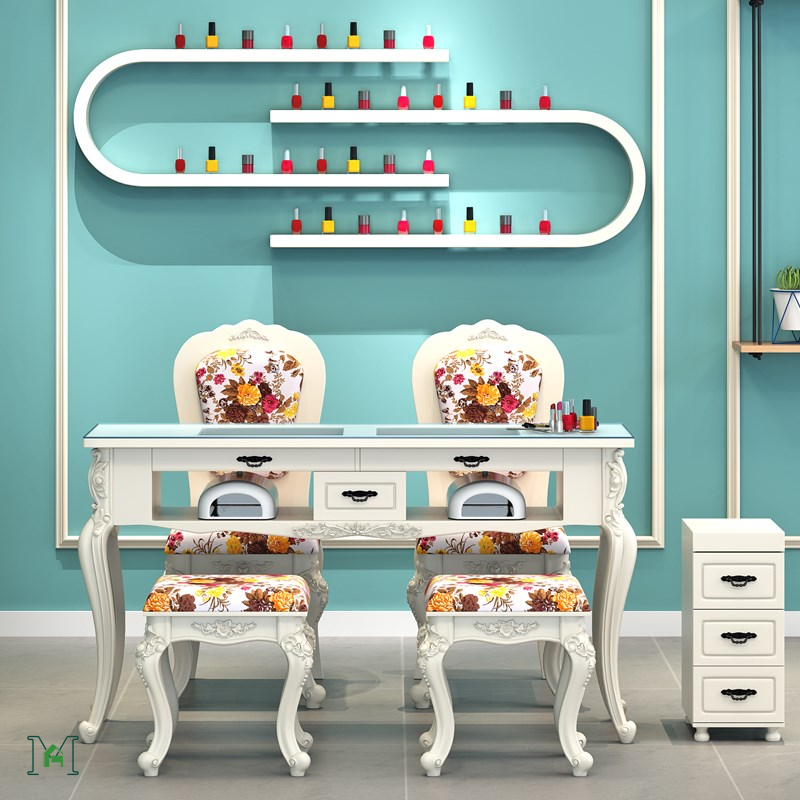 Music Ivory White Beauty Chia Table And Chairs Single Double Trio Fingernail Table Poly Beauty Shop Suit Special Price Economy Type