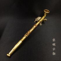 Antique antique cigarette rod cigarette bag Long cigarette rod Old dry smoke copper cigarette rod pipe