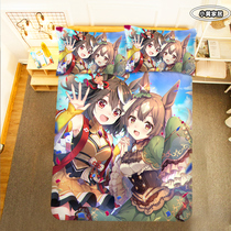 Animation game horse racing girl bed sheet quilt set three or four piece set sparkling handsome girl peripheral two-dimensional single bedding