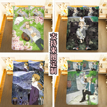 Natsumes Book of Friends Sheets and Quilt Covers Natsume Takashi Healing Animation Bed Four-piece Set Spotted Cat Teacher Peripherals