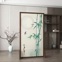 New Chinese solid wood screen partition living room in door shielded from home removable entry into the bedroom mobile seat screen