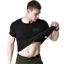  CQB player natural outdoor pure cotton mens tactical T-shirt Army fan T-shirt Airborne division quick-drying round neck T-shirt