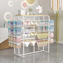 Girls underwear display rack supermarket sock rack underwear island rack double-sided display rack clothing store adjustable bra rack
