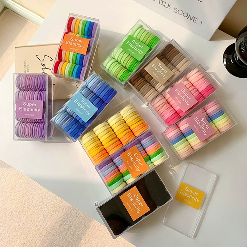 Радужная детская безвредная эластичная прочная базовая резинка, 32 шт, не повреждает волосы