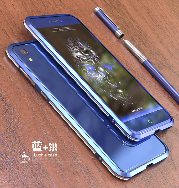 Luphie Bicolor Blade Sword Slim Light Aluminum Bumper Metal Shell Case for QIKU 360 N5S