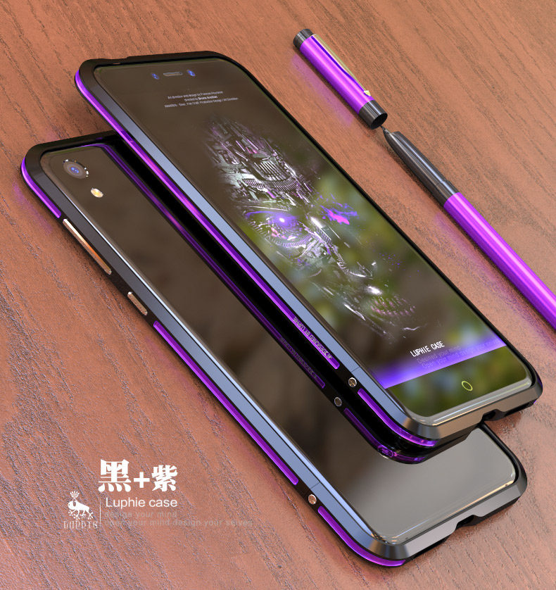 Luphie Bicolor Blade Sword Slim Light Aluminum Bumper Metal Shell Case for QIKU 360 N5S