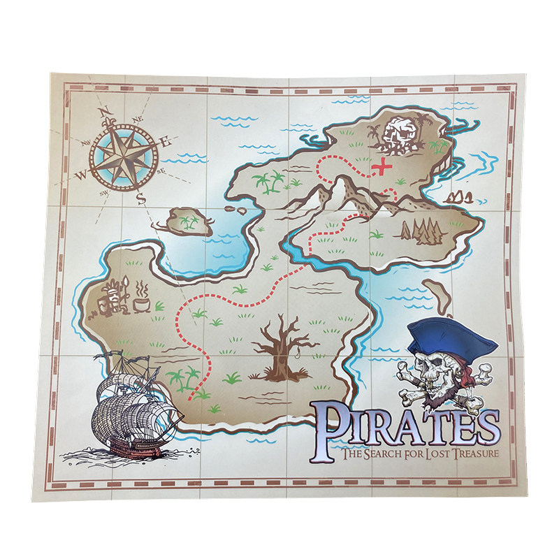 Children's archaeological toy treasure map treasure hunt game props small map boys and girls pirate treasure map