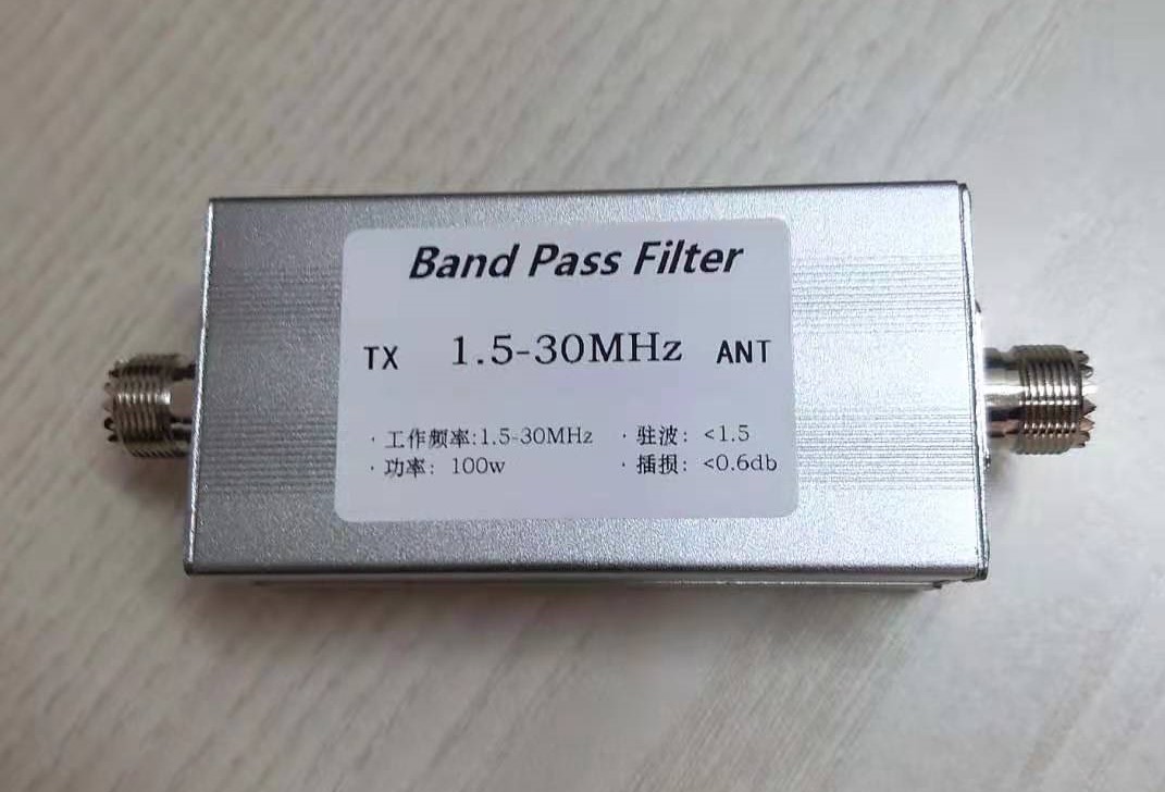 Short Wave Bandpass Filter 1 5-30MHz BPF bandpass filter improves anti-jamming capability 100w