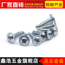 Huashi comes with pad dovetail screw Large flat head cross pan head drill tail wire Self-tapping self-drilling flat round head dovetail nail