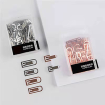 Find Card Metal Back Shape Clip Creative Bookmark Fashion Back Shaped Needle Information Containing folder Student study Supplies