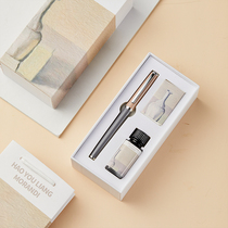 Morandi pen ink gift box set simple standard metal pen writing pen