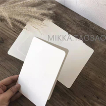 Christmas greeting card diy blank folding small card hand-painted handmade holiday Birthday gift white cow black cardboard