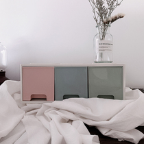 Stationery storage box drawer type three picture boxes desktop students stationery tape supplies brush art student storage box