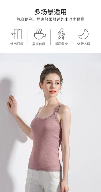 Butterfly Anfen 100% cotton vest nữ nghi ngờ vẻ đẹp gợi cảm mặc lại Hàn Quốc áo thun cotton mùa hè - Áo vest