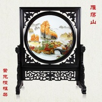 Ou embroidery Zhejiang Wenzhou Yandang Mountain ethnic characteristics products foreigners like panda hand embroidery double-sided embroidery ornaments