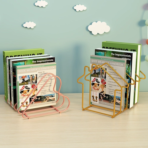 Кованая книжная полка, офисная настольная полка, стол, полка для хранения файлов, милый стол для хранения файлов