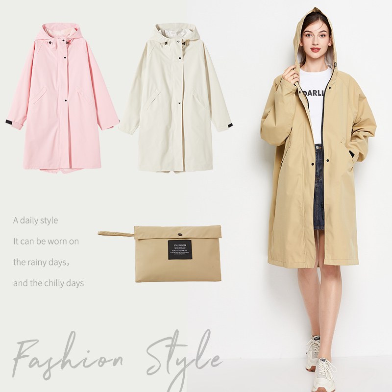 New Fashionable Adult Raincoat, Full-Body Rainproof, Unisex, for Electric Vehicles, Outdoor Hiking, Rainproof Long Trench Coat, Rain Poncho