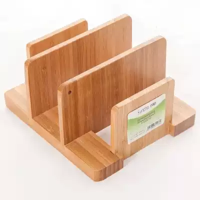 Double gun bamboo cutting board rack Cutting board rack Cutting board seat chopping board rack Kitchen shelf BJ1103 cutting board rack
