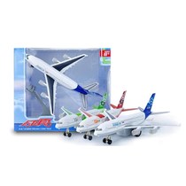 Color Purper Alloy Airbus A380 Airbus Aero Aircraft Model Sound And Light Electric Return Toy Collection